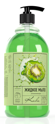 Мыло жидкое  Киви 1л с дозатором KIPNI; 11614306