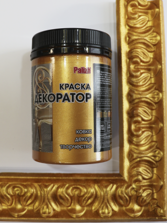 Краска декоратор акриловая PALIZH №147 золото перламутр 0,25кг; 11590122