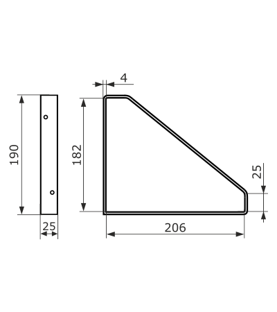Кронштейн LOFT 200 мод.6 черный  DOMART; 11606671