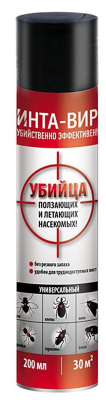 Аэрозоль от всех летающих и ползающих насекомых 200мл Инта-Вир; 11587649