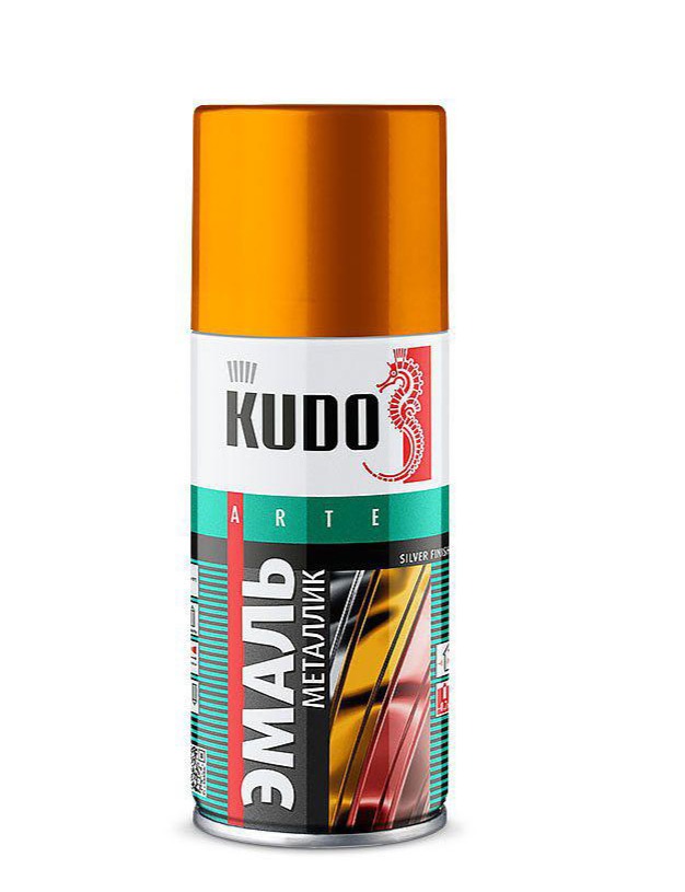 Эмаль универсальная металлик SILVER FINISH KUDO, 210 мл