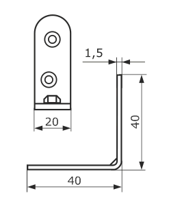 Уголок мебельный 40*40*20 золото (Балаково) DOMART; 54913