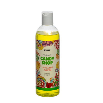 Гель для душа CANDY SHOP Цитрусовый леденец женский аромат с крышкой  0,375л; 11608870