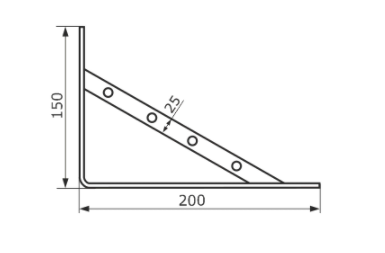 Кронштейн 200х125 медь антик (Балаково) DOMART; 11593807