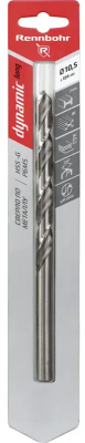 Сверло по металлу ЦХ 10,5х184мм, HSS-G Р6М5, 1шт/уп RENNBOHR DYNAMIC LONG CARD (669105); 11614298