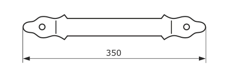 Ручка скоба РС-350 серый металлик (Балаково) DOMART; 11588256