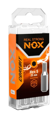 Бита С6.3 Hex 5-25, 5 шт бокс NOX COREBIT (331525-5B); 11613870