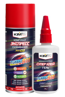 Клей-экспресс цианакрилатный 65г + активатор 200мл KIM TEC TURBO 911 03-01-33; 11613822
