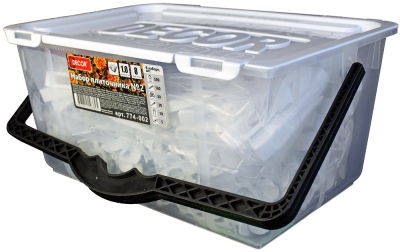 Набор плиточника №2 (Зажим Панда 1мм 500шт, клин PRO 160шт, клин 30шт, крестик 30шт, подкова 10шт, планка 5шт) DECOR 774-002; 11614509