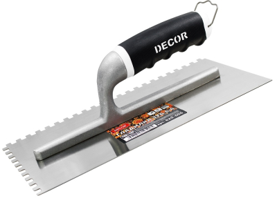 Гладилка 280х130мм с зубьями 6х6мм, сталь 0,7 мм 2К ручка (DЕCOR 620-006); 11615132