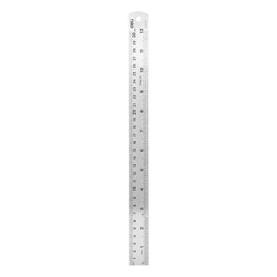 Линейка стальная Deli DL8030Y 300мм; 11608541