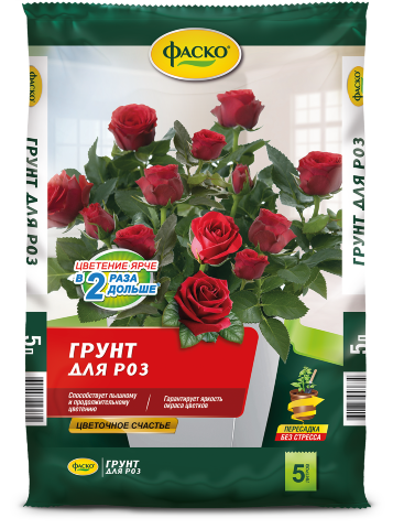 Грунт для роз ФАСКО Цветочное счастье, 5л; 11587593