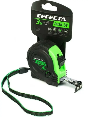 Рулетка 3м-16мм с магнитом 3 стопа EFFECTA Basic (570316S); 11614270