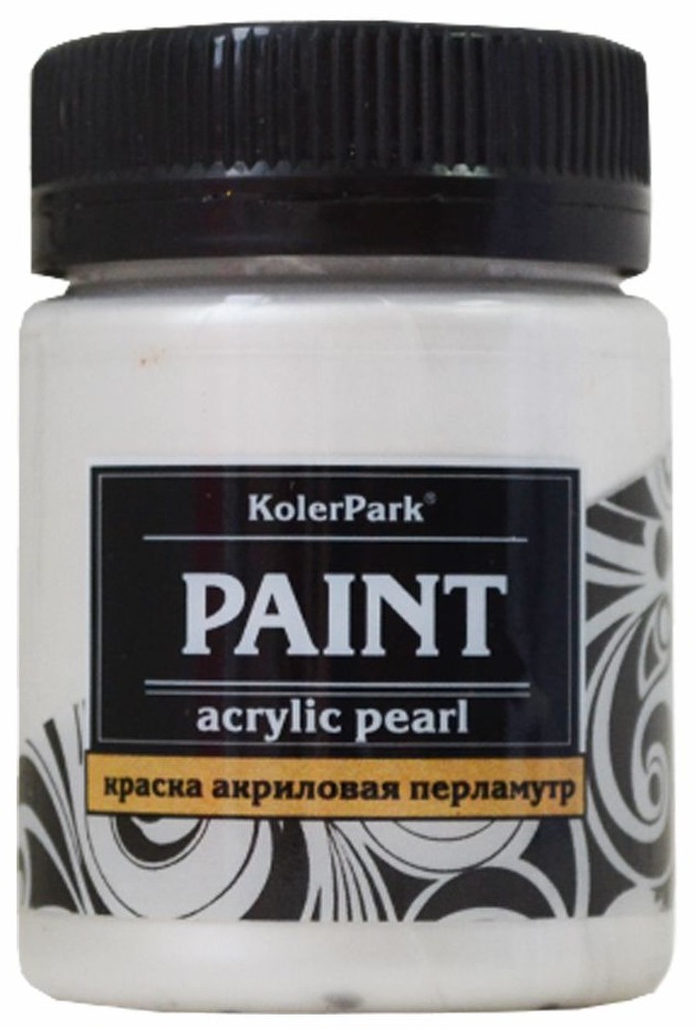 Краска акриловая KolerPark белый перламутр 50мл КР.08-0,05; 11606968