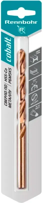 Сверло по металлу ЦХ 13,0х151мм, HSS-Со Р6М5К5, 1шт/уп RENNBOHR COBALT CARD (668130); 11614486