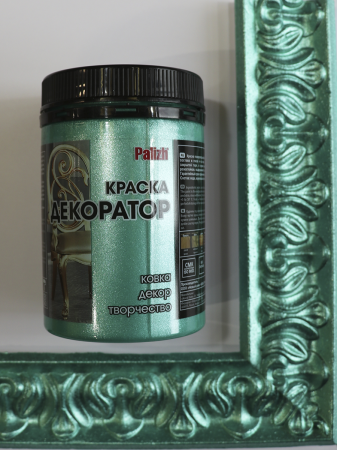 Краска декоратор акриловая PALIZH №175 изумруд металлик, 0,25 кг; 11597113