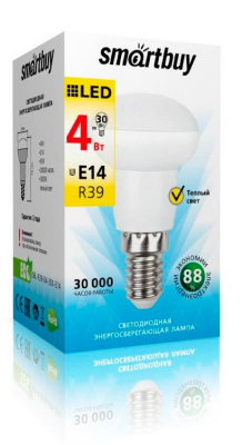 Лампа светодиодная LED-R39 4,0Вт 220В Е14 4000К (дневной свет) 600Лм; 11595757