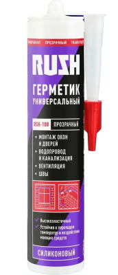 Герметик силиконовый прозрачный 230 мл RUSH  RSK-100; 11613459