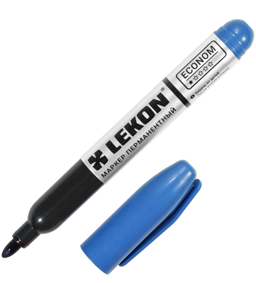 Маркер перманентный синий 3мм LEKON ECONOM 012463; 11614361