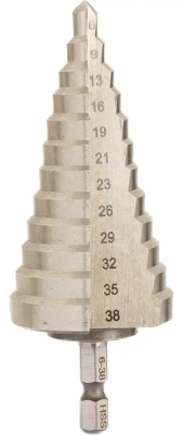 Сверло ступенчатое с шестигранным хвостовиком 6-38 мм RAGE by VIRA 554003; УТ-00000252