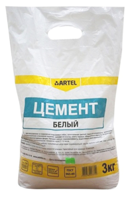 Цемент  белый 3кг Артель; 11612576