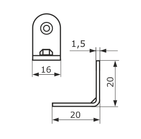 Уголок мебельный 20*20*16 белый (Балаково) DOMART; 54917