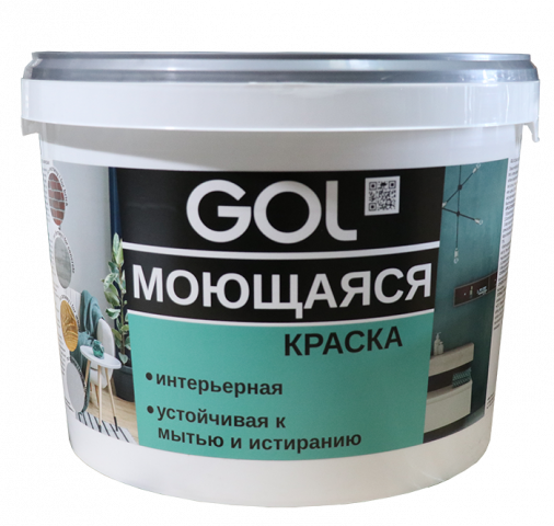 Краска акриловая МОЮЩАЯСЯ для стен ВД-АК-1180 GOL 153 13 кг; 11606189