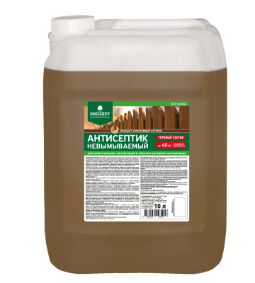 Антисептик невымываемый  PROSEPT ECO ULTRA  коричневый готовый состав 10л 062-10; 11609046