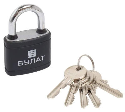 Замок навесной 5 ключей d-6,3 мм чугун БУЛАТ ВС 364 ПЛ; 11614770