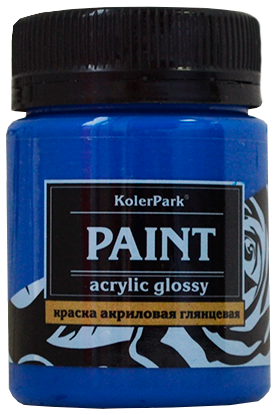 Краска акриловая глянцевая KolerPark синяя 50мл КР.106-0,05; 11606953