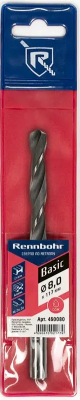 Сверло по металлу ЦХ 8x117мм 1шт/уп  HSS-R  Р6М5К5 RENNBOHR BASIC (460080); 11614240