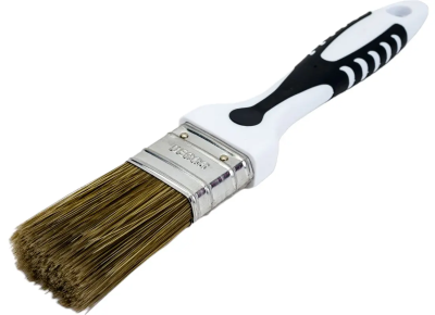 Кисть Black White для лака 25х15мм, темная щетина, 2К ручка DECOR  830-025; 11607153