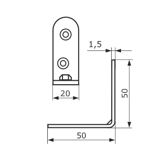Уголок мебельный 50*50*20 золото (Балаково) DOMART;  54910