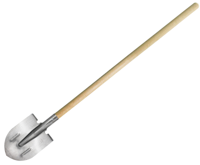 Лопата штыковая 215х394мм из рельсовой стали с ребрами жесткости и черенком МШЗ (ЛШТ-215394РД); УТ-00000020