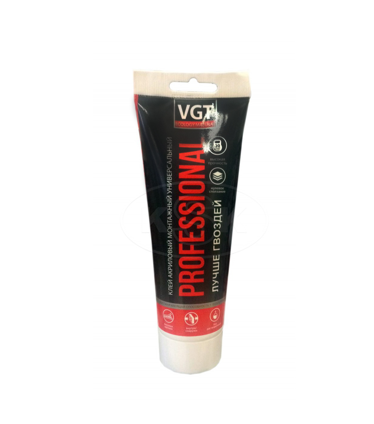 Клей акриловый монтажный ПРОФ VGT белый, 0,3 туба 11604901