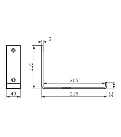 Кронштейн LOFT 200 мод.2 черный DOMART; 11606670