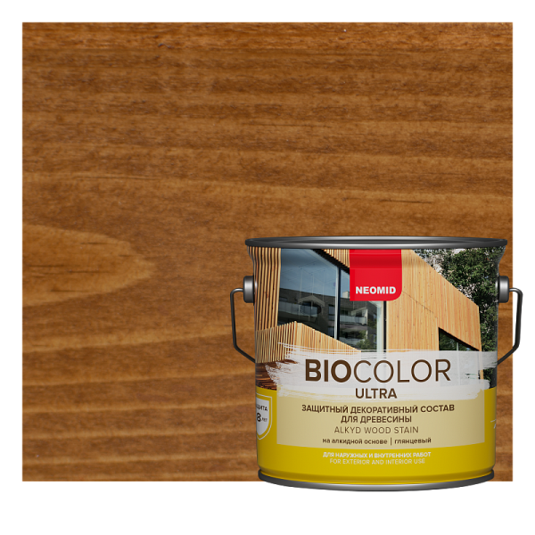 Защитный состав для дерева NEOMID BIO COLOR ULTRA Орех 9л 11594362