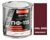 Эмаль ПФ-115 вишневая  2,4 кг ГОСТ VIRTUOSO; 25414