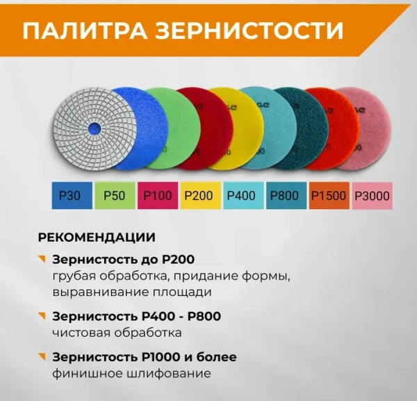 Алмазный гибкий шлифовальный круг 100 мм Р50 RAGE 558027; УТ-00000283