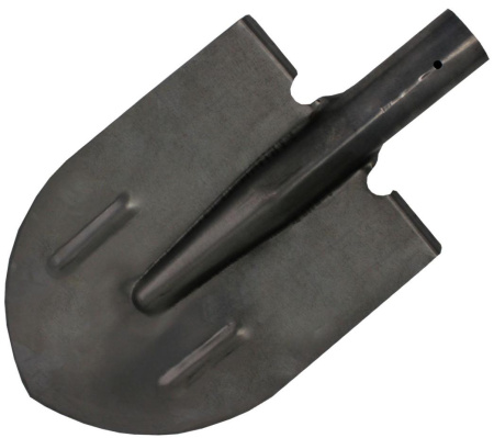 Лопата штыковая 215х394мм из рельсовой стали чёрная с ребрами жесткости, тулейка d-40мм МШЗ ЛШТ-215394ЧР); УТ-00000022