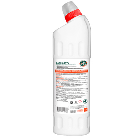 Средство для чистки акриловых поверхностей (1:30-1:80) 1л   PROSEPT Bath Acryl 189-1; 11609090