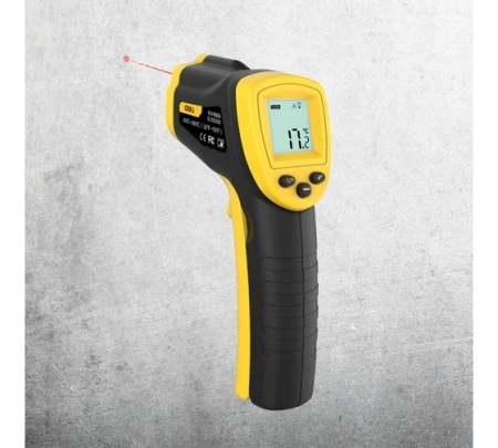 Инфракрасный пирометр (термометр от -30 до 380°C) цветной дисплей,  Deli DL333380; 11612581