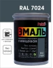 Эмаль акриловая глянцевая №611 графитовый серый RAL 7024, 1кг  PALIZH СЕ-611-1; 11606912