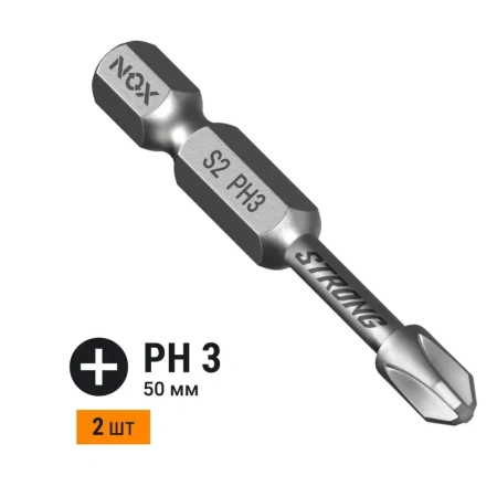 Бита torsion Ph3-50 E6.3, 2 шт карта STRONG (336350-2); 11614187