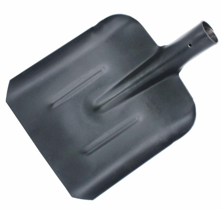 Лопата совковая 235х345мм из рельсовой стали чёрная с ребрами жесткости, тулейка d-40 МШЗ (ЛСВ-235345ЧР); УТ-00000019