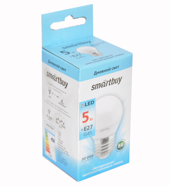 Лампа светодиодная LED-шар-G45 5,0Вт  Е27 4000К (дневной) 440Лм; 11597948