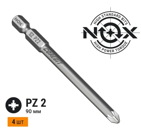 Бита Pz2 -  90 Е6.3, 4 шт NOX COREBIT (330090-4); 11614181
