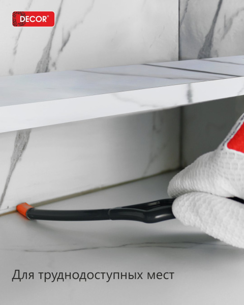 Шпатель для силиконов и герметиков со сменными адаптерами DECOR 113-400; 11615112