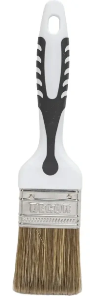 Кисть Black White для лака 75х15мм, темная щетина, 2К ручка DECOR  830-075; 11607151