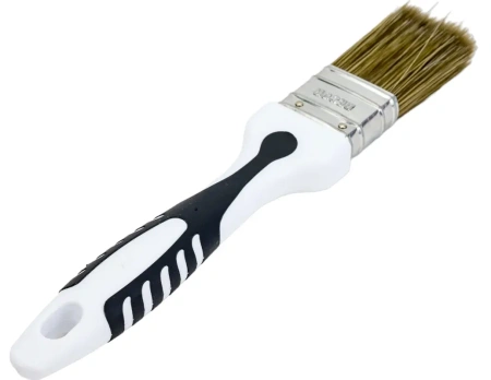 Кисть Black White для лака 25х15мм, темная щетина, 2К ручка DECOR  830-025; 11607153